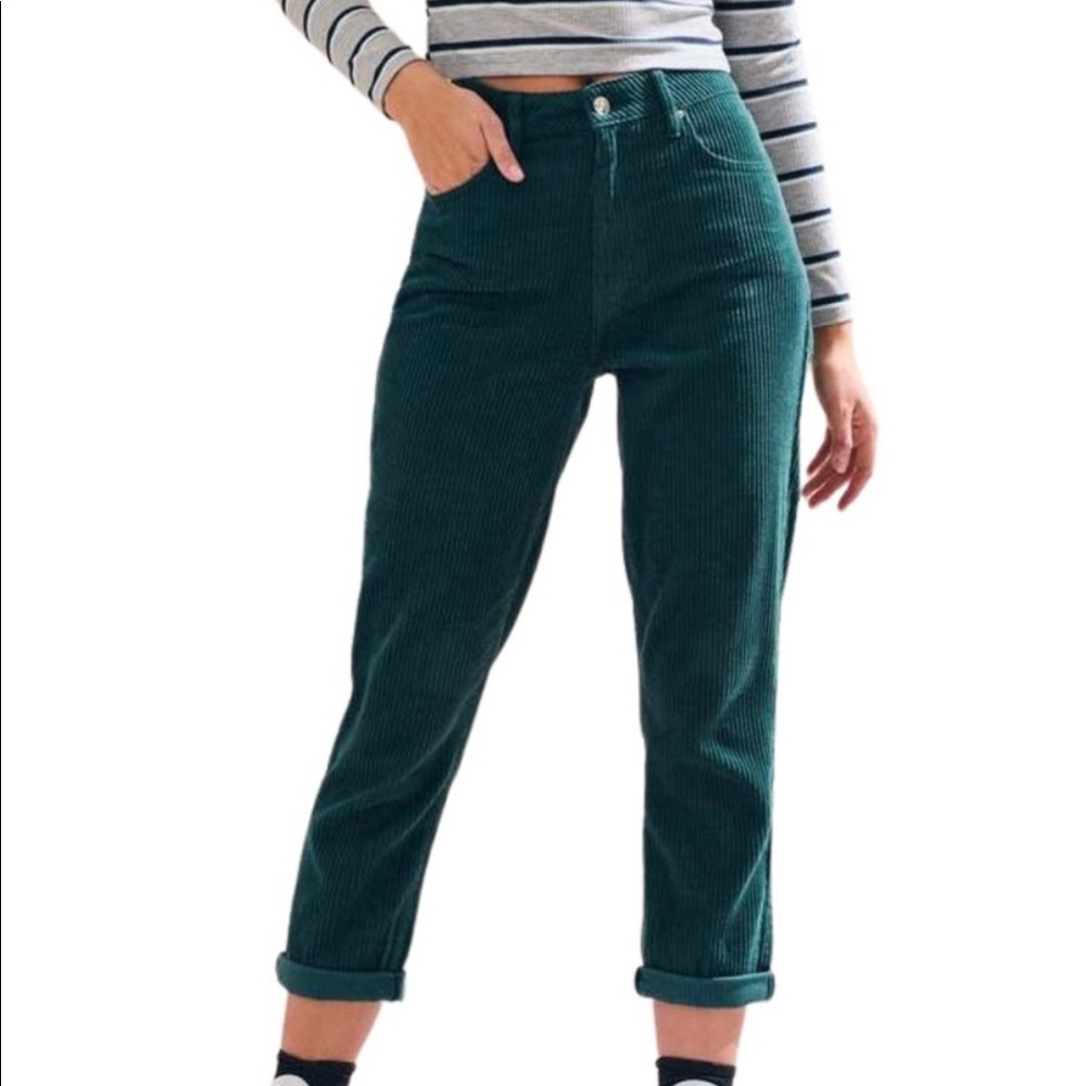 Pacsun green corduroy mom jeans